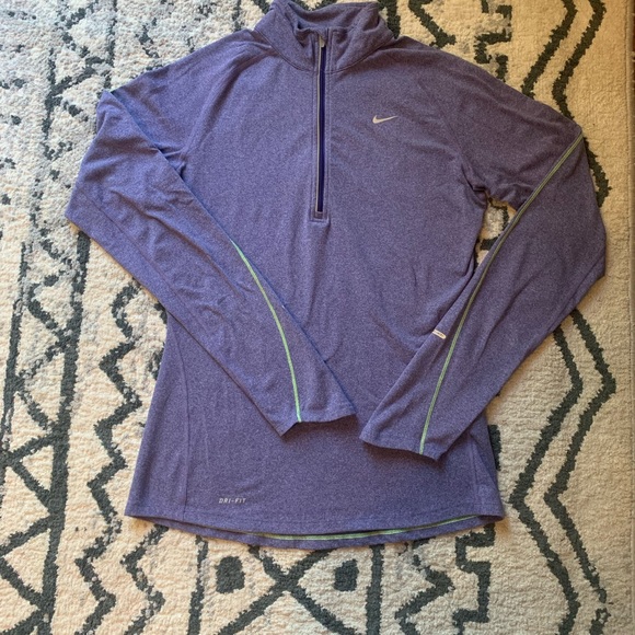 Nike long sleeve dry fit purple running top - Picture 2 of 5